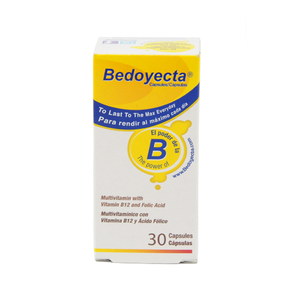 Bedoyecta Vitamina B12 y Ácido Fólico, 30 Cápsulas