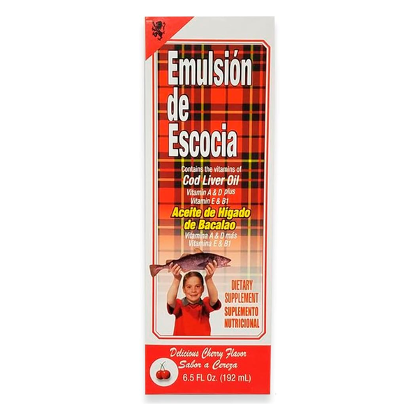 Emulsion de Escocia Aceite de Hígado de Bacalao Cereza, 6.5 oz