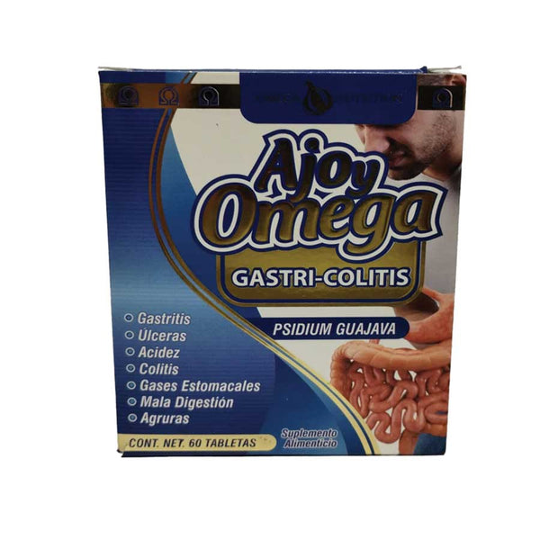 Ajo y Omega Gastri-Colitis, 60 Tabletas