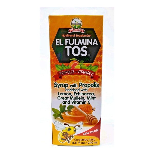 El Fulmina Tos Propóleo y Vitamina C, Jarabe con Miel de Abeja, 8.11 oz