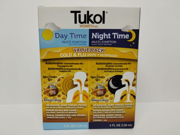 Tukol Miel Dia Y Noche Multi Sintoma, 2 Botes de 4 oz