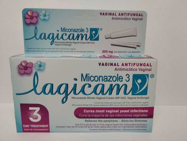 Miconazole 3 Lagicam Antimicotico Vaginal, 0.9 oz