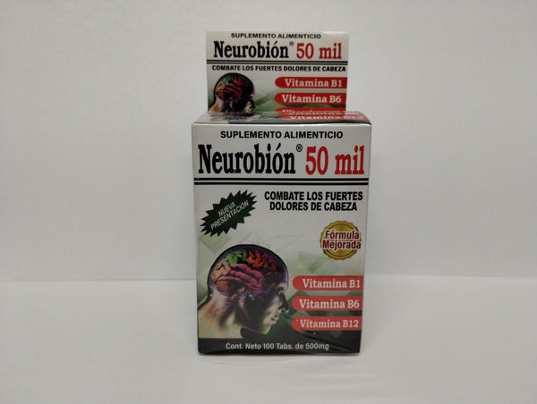 Neurobion 50 Mil Vitamina B1, B6, B12, 100 Tabletas