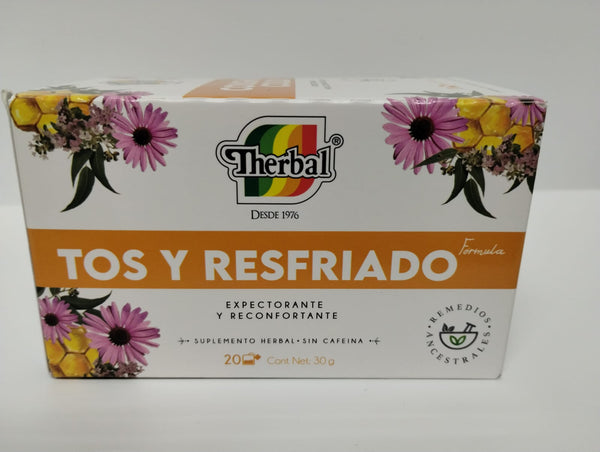 Therbal Tos y Resfriado Expectorante y Reconfortante, 20 Bolsitas de Té