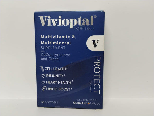 Vivioptal Protect Para Hombres Multivitamínico y Multimineral, 30 Capsulas