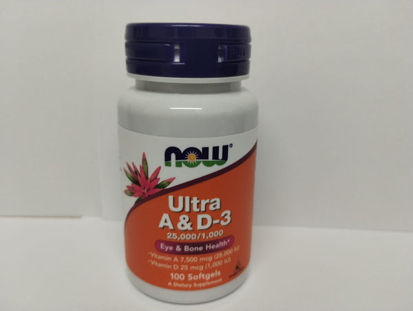 Now Ultra A & D-3, 100 Capsulas